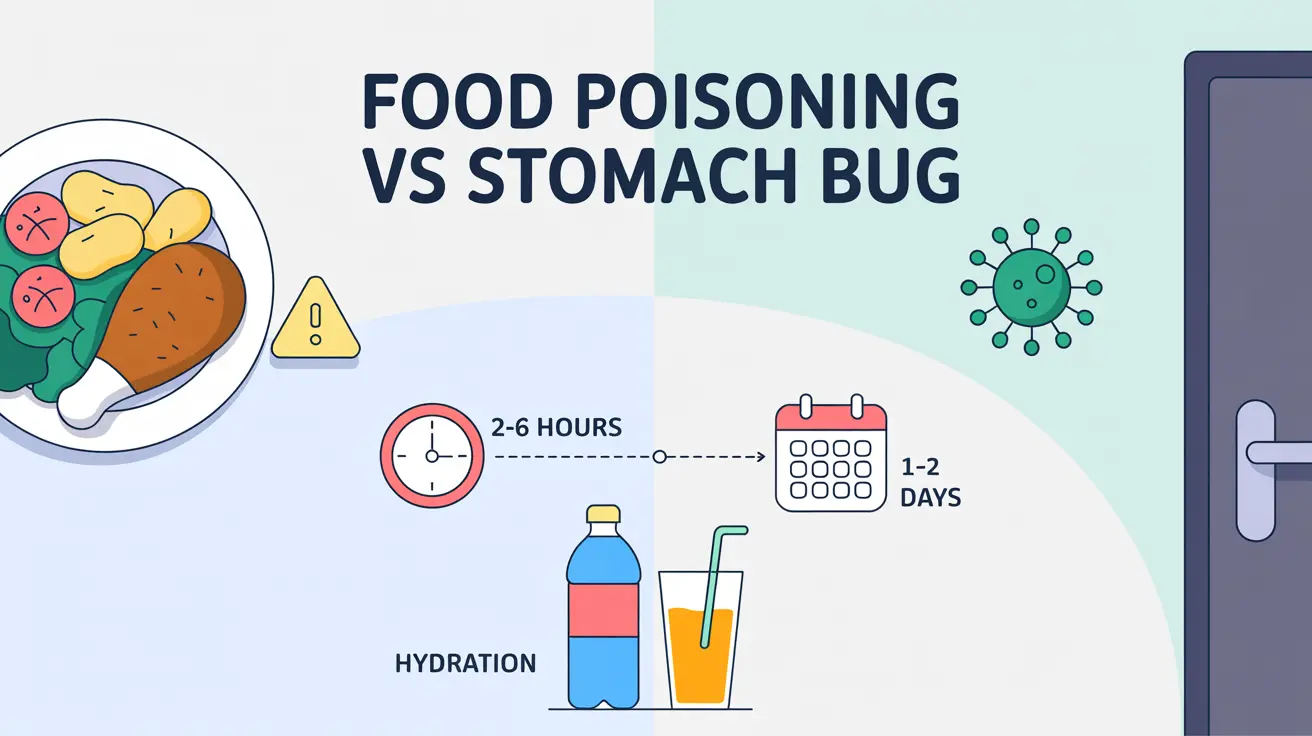 food poisoning vs stomach bug