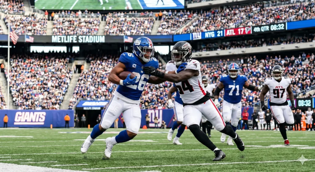 new york giants vs atlanta falcons match player stats