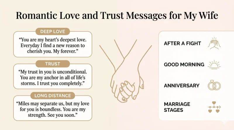 Romantic Love and Trust Messages for My Wife