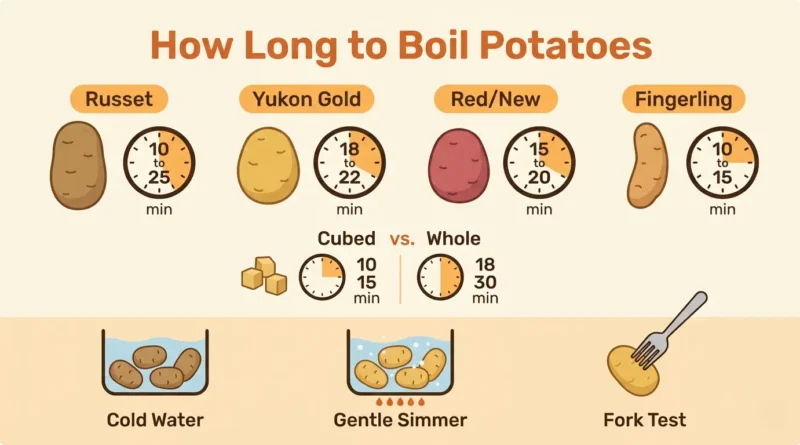 how long do potatoes take to boil