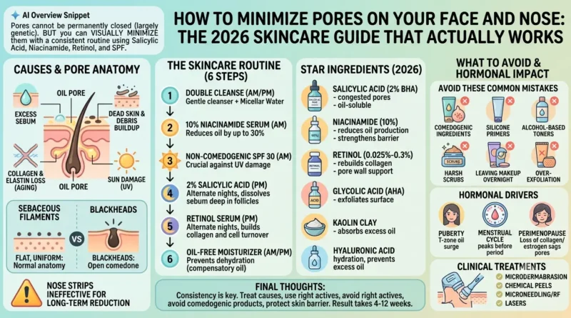 how to minimize pores