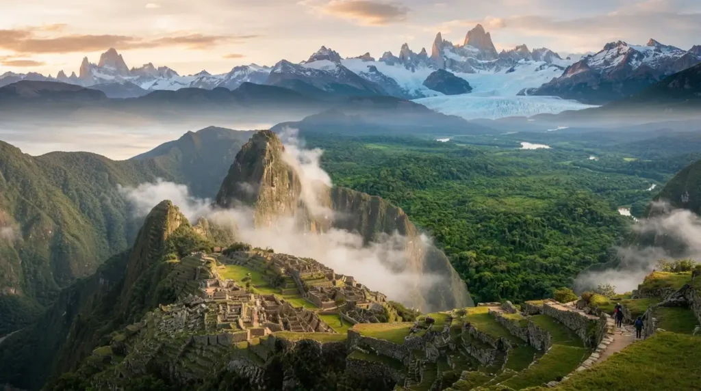 Map of South America highlighting countries, capitals, and landmarks answering common questions about South America
