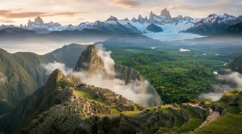 Map of South America highlighting countries, capitals, and landmarks answering common questions about South America