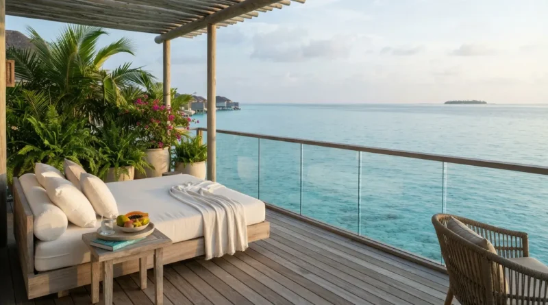 Pregnant couple relaxing at a spa resort, one of the best places for a babymoon during the second trimester