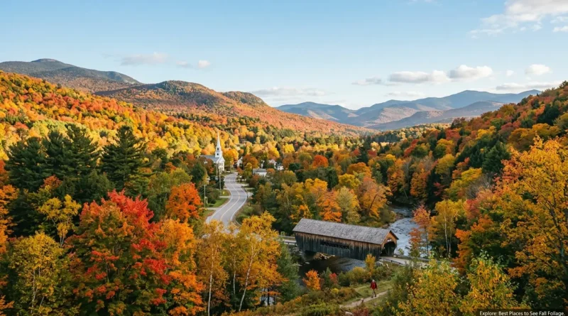 best places to see fall foliage Stowe Vermont Green Mountains fall foliage road trip Kancamagus Highway New Hampshire best places to see fall foliage Shenandoah National Park Skyline Drive apple picking and fall foliage at Vermont cider mill orchard