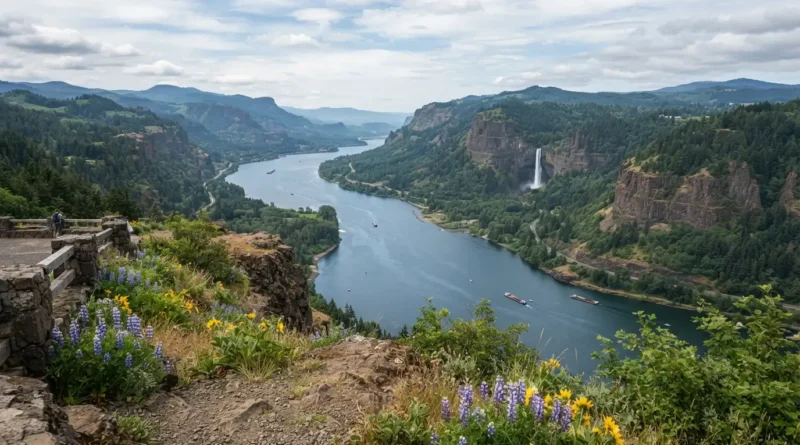 Things to do in Columbia River Gorge Multnomah Falls scenic highway view