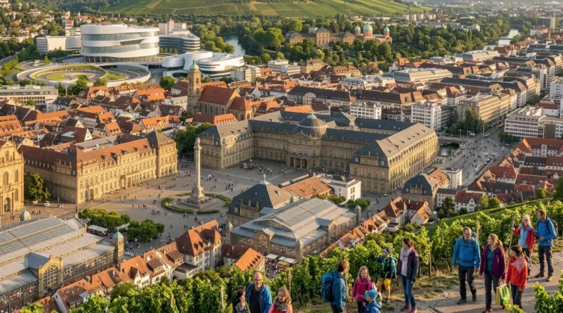 Schlossplatz square in Stuttgart Germany with New Palace, a top pick among things to do in Stuttgart
