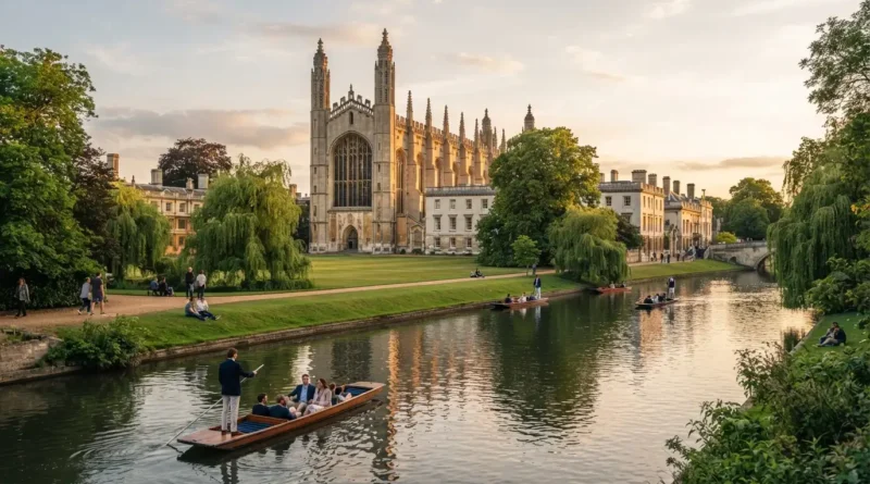 Cambridge things to do punting on the River Cam and King's College Chapel