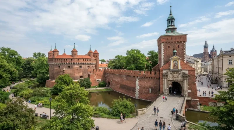 Krakow must see guide showing Rynek Główny main square and St Mary's Basilica