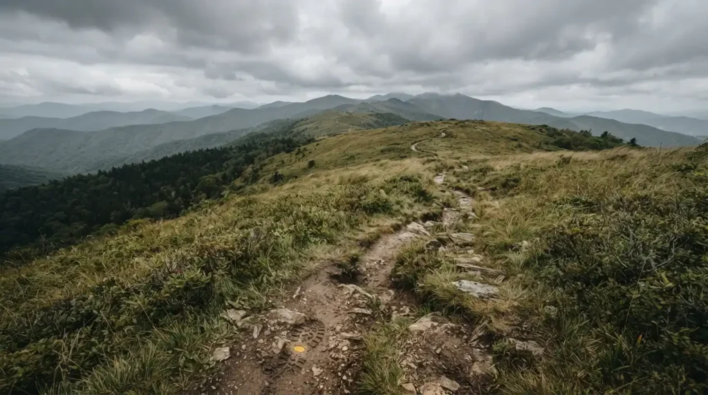 Must do Asheville NC Black Balsam Knob hiking trail summit view