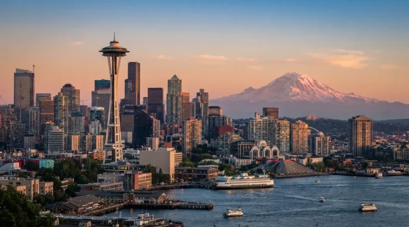 Things to do in Seattle skyline view from Kerry Park with Space Needle
