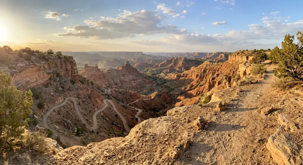 Texas weekend getaway Palo Duro Canyon hiking trail overlook
