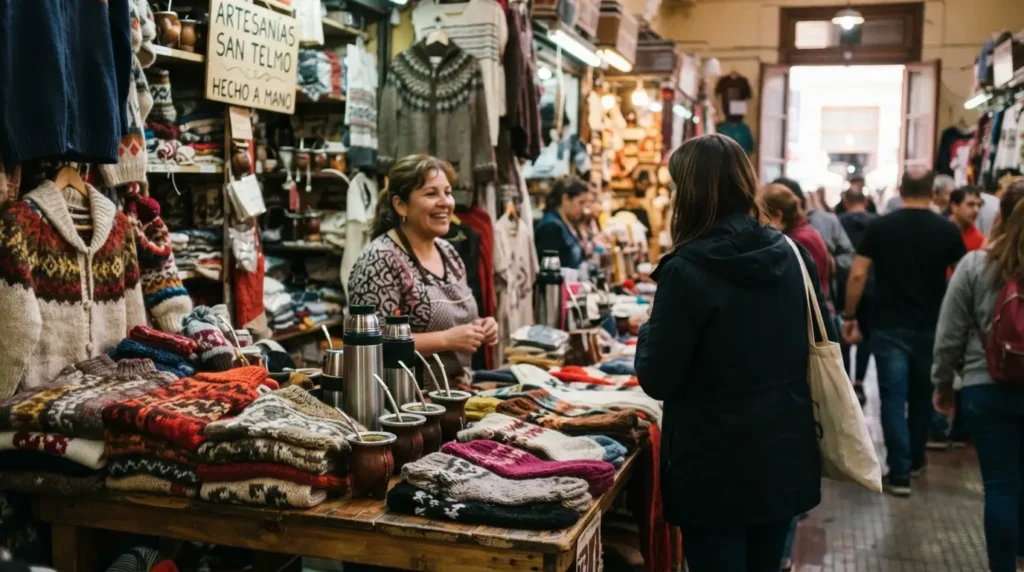 Buenos Aires must see San Telmo Market artisan stall