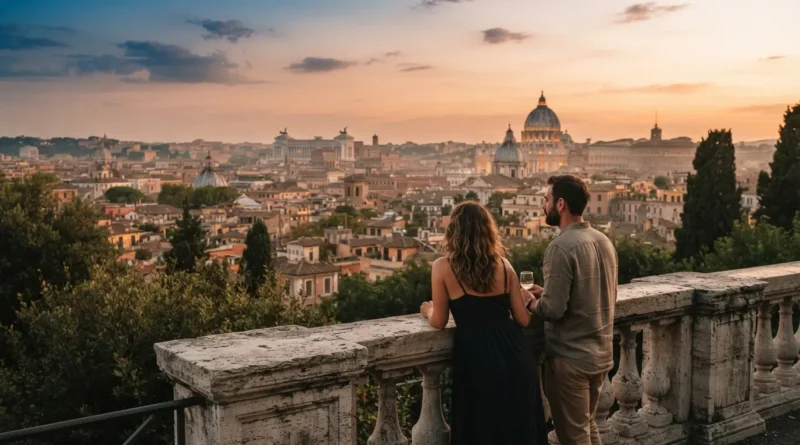 Must do in Rome Italy Colosseum and sunset view from Janiculum Hill