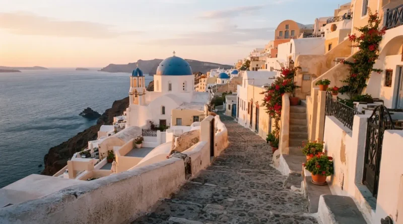 Santorini must do Oia sunset view over Ammoudi Bay and calderaSantorini must do Oia sunset view over Ammoudi Bay and caldera