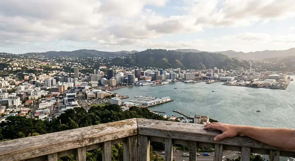 Things to do in Wellington cable car and harbor view from Mount Victoria