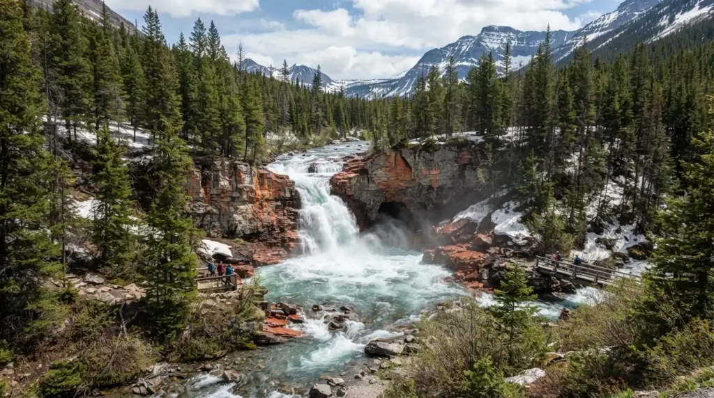 Glacier National Park in June Running Eagle Falls Two Medicine Valley