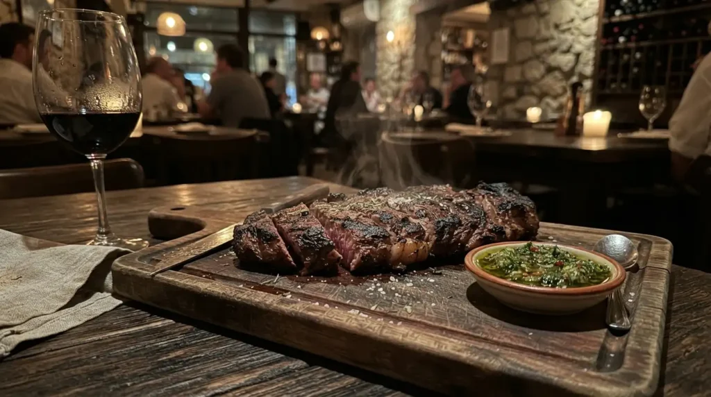 Buenos Aires must see Don Julio steak chimichurri dinner