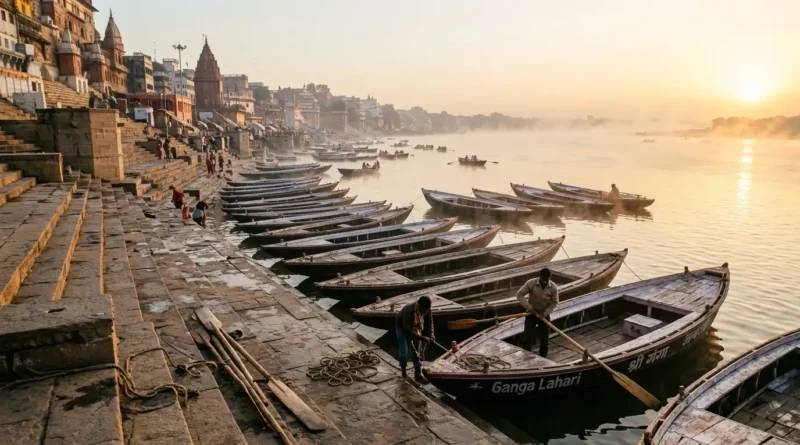 Sunrise boats along the ghats of Varanasi, popular things to do in Varanasi for travelers