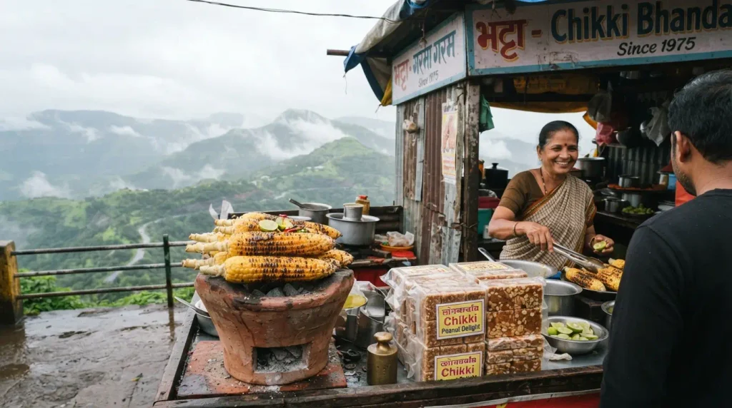 Lonavala viewpoint and chikki shops popular for a family one day trip near Pune