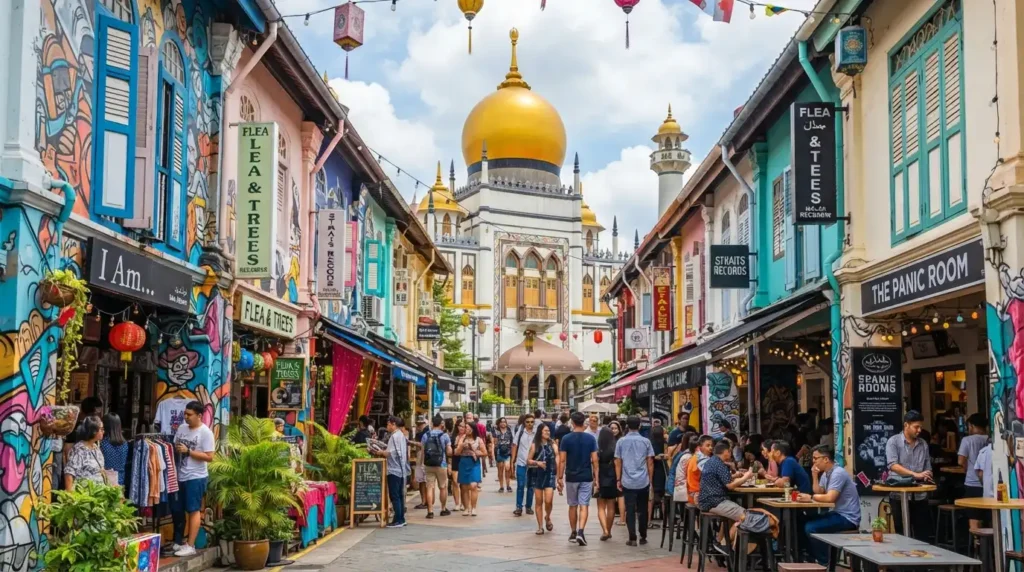 Sultan Mosque and Haji Lane, cultural tourist attraction in Singapore