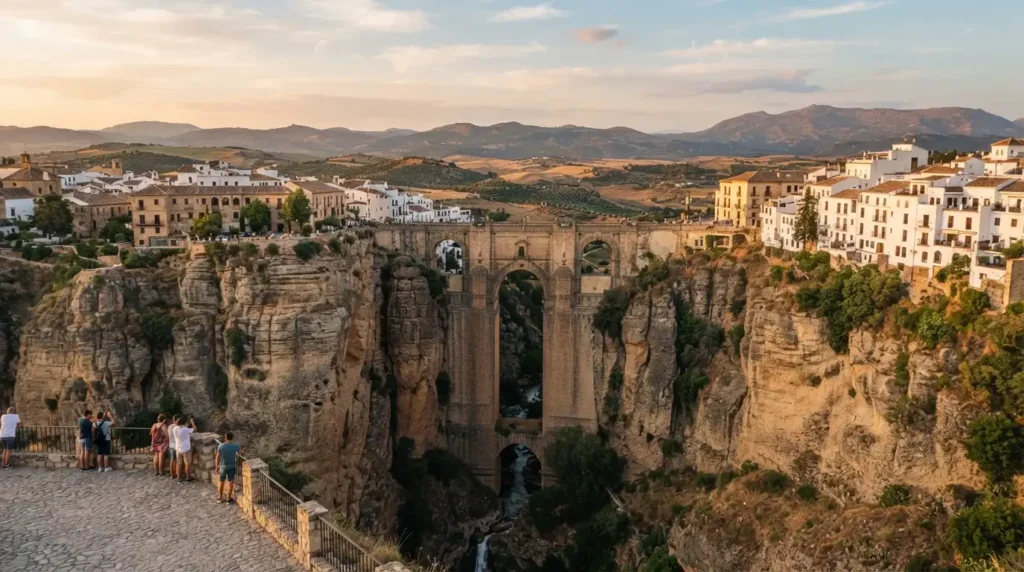 Puente Nuevo bridge over El Tajo gorge in Ronda, a classic white town day trip from Seville
