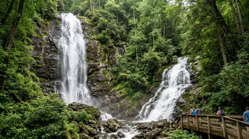 Anna Ruby Falls double waterfall near Helen