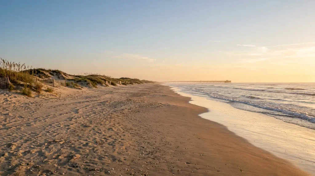 South Padre Island beach showing a top family texas vacation spots coastline
