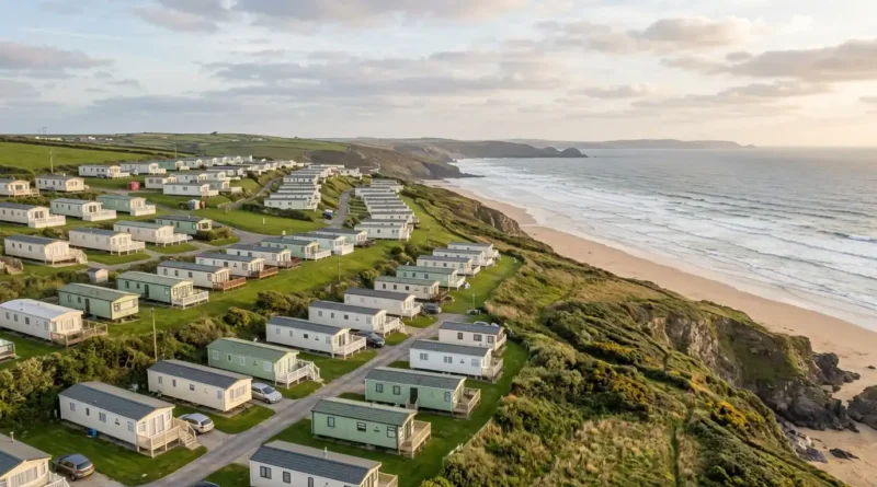 Cornwall holiday park caravans near a sandy beach, one of the best parks