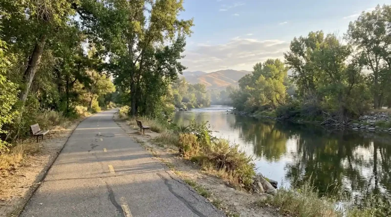Boise River Greenbelt path along the water, a top Boise thing to do