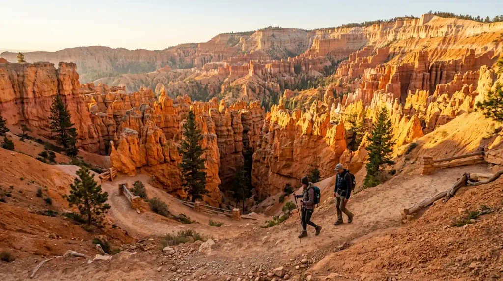 Queen’s Garden Trail descending through Bryce Canyon hoodoos
