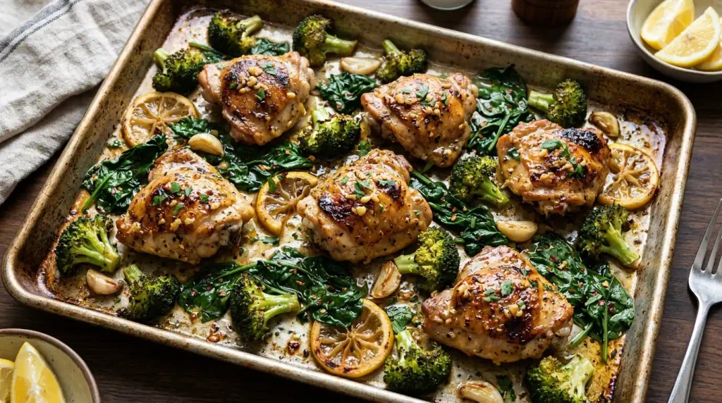 Easy keto chicken dinner with greens