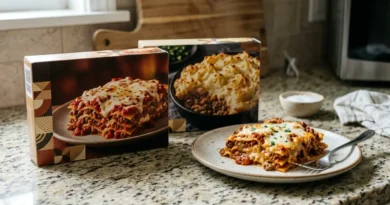 Gordon Ramsay By Chef Ramsay frozen food packages on a counter