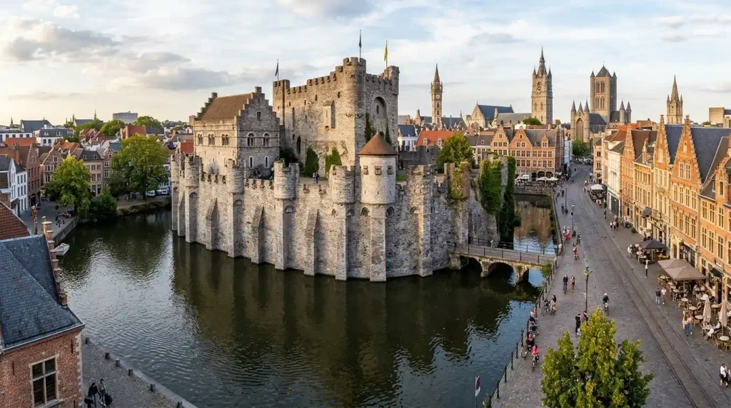 Gravensteen Castle exterior in Ghent