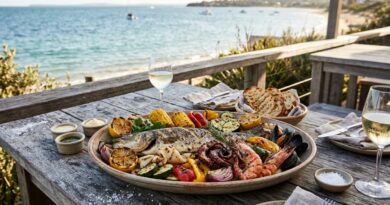 Traditional Croatian seafood platter by the Adriatic