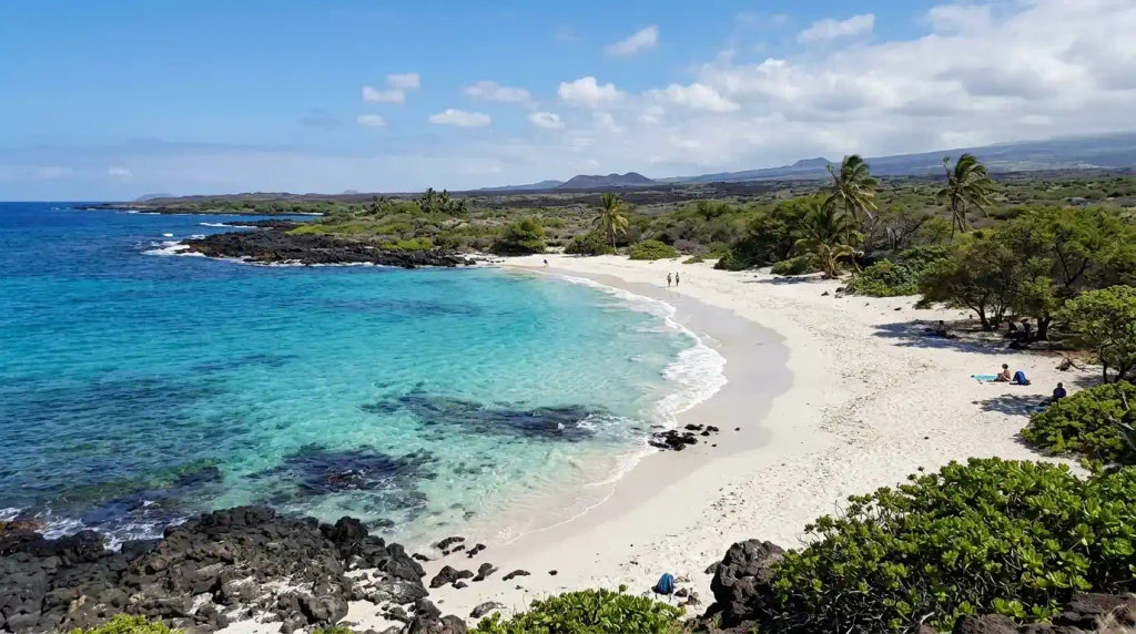 Makalawena Beach remote white sand Kona hike