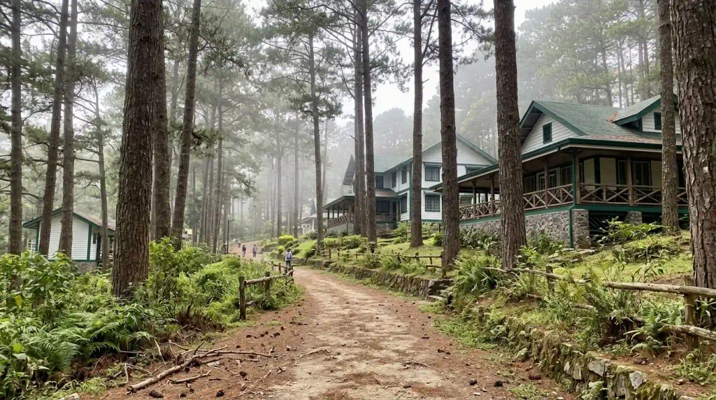 Nature trail through pines at Camp John Hay