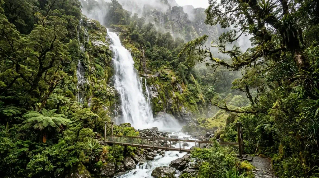 Sutherland Falls on the Milford Track