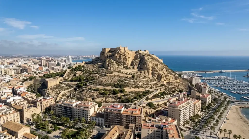 Castillo de Santa Bárbara overlooking Alicante harbour