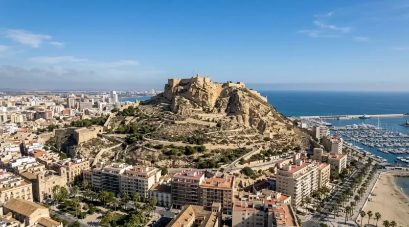 Castillo de Santa Bárbara overlooking Alicante harbour