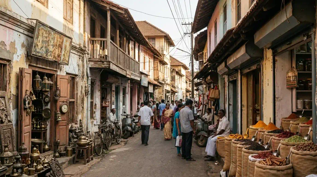 Spice and antique lane in Jew Town, Mattancherry.