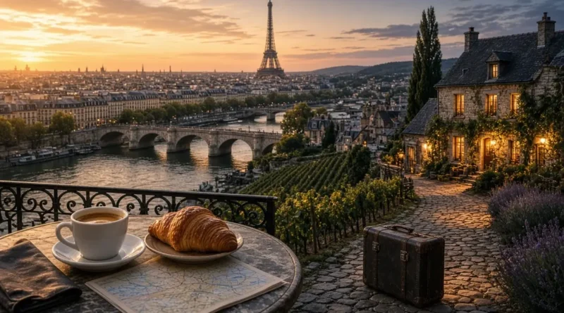 Morning Paris view from the Trocadero for a first France trip