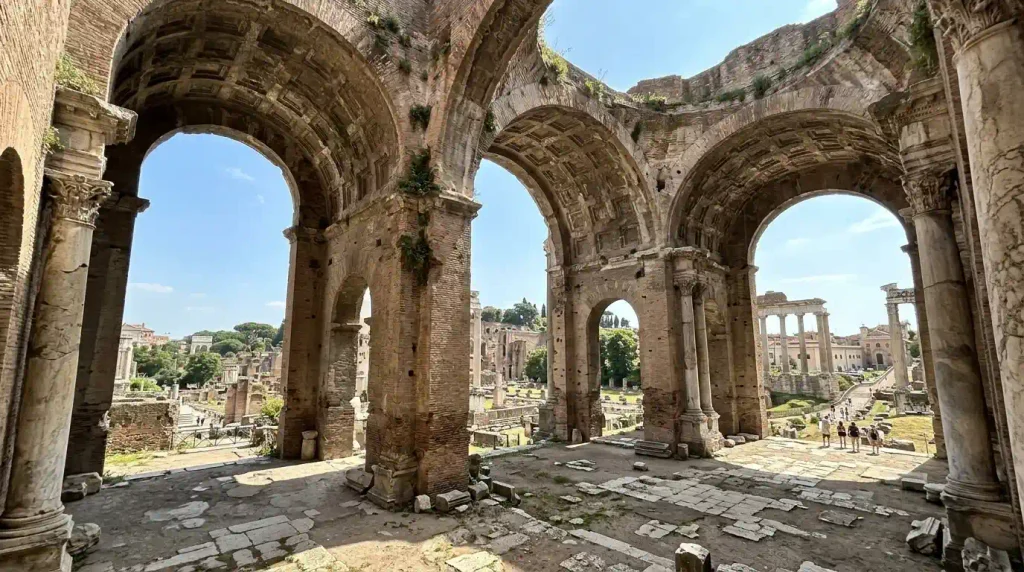 Roman Forum stop on a Rome Italy tour
