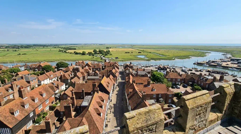 Rooftop view during a Rye day trip from the church tower