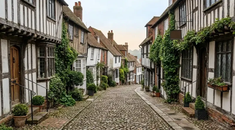 Rye day trip highlight on cobbled Mermaid Street