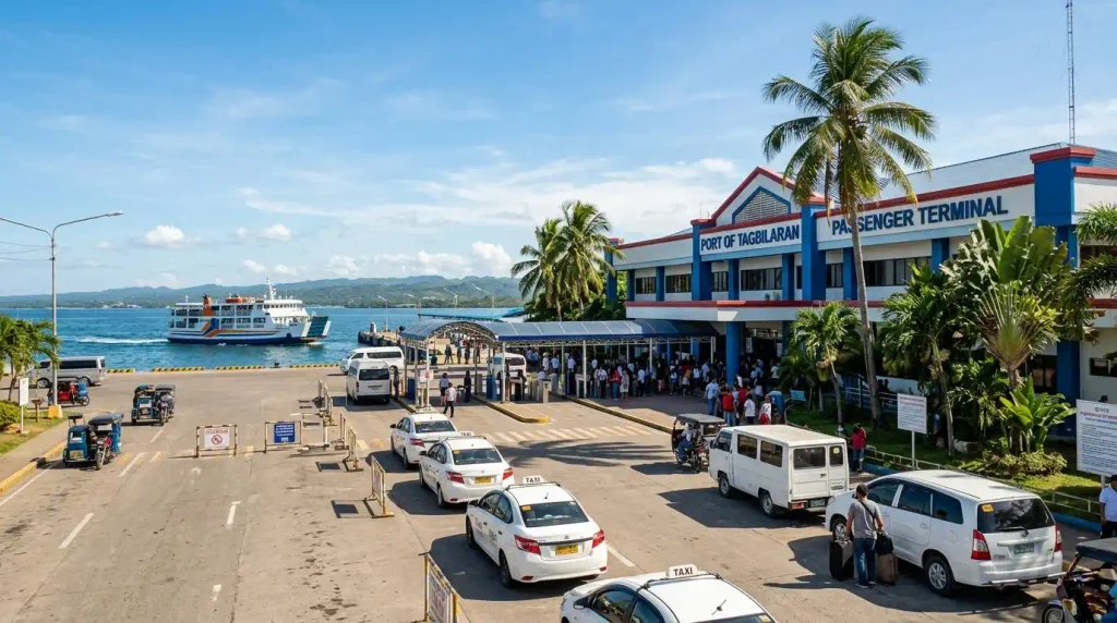 Tagbilaran Port arrival area for the Bohol Cebu ferry