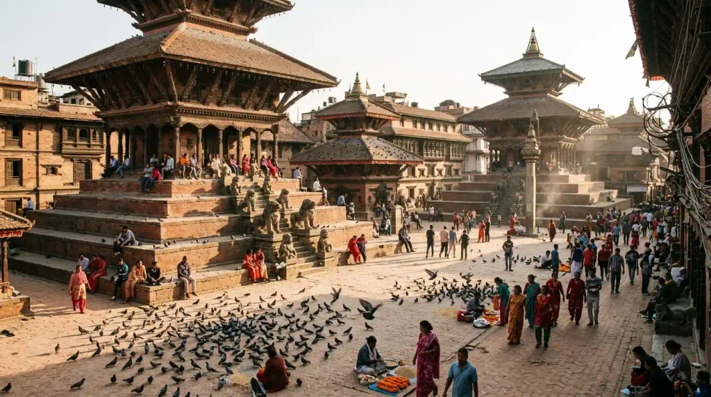 Ancient temples in Kathmandu Durbar Square