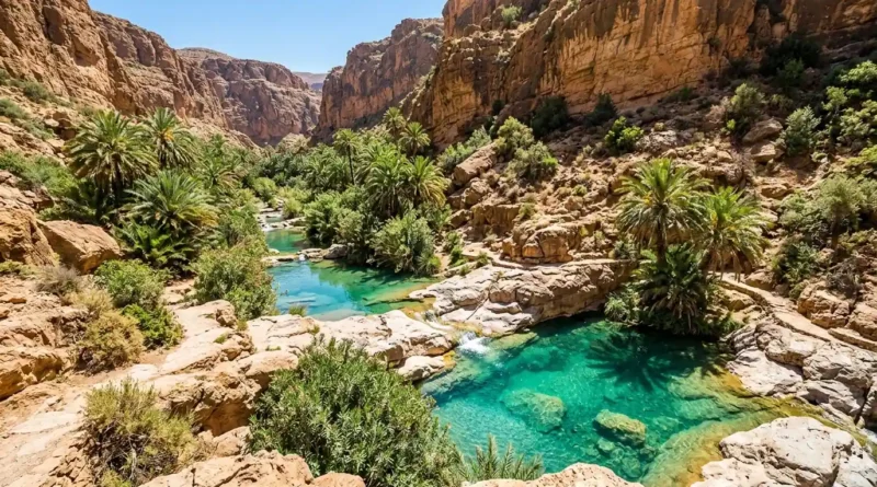 Natural rock pools in Paradise Valley near Agadir.
