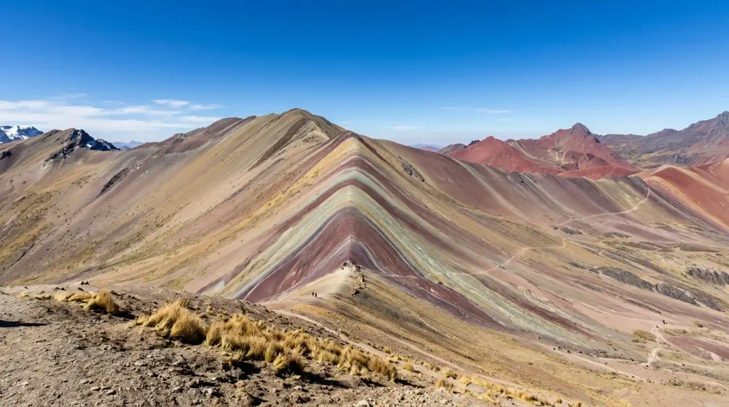 Rainbow Mountain striped peaks near Cusco