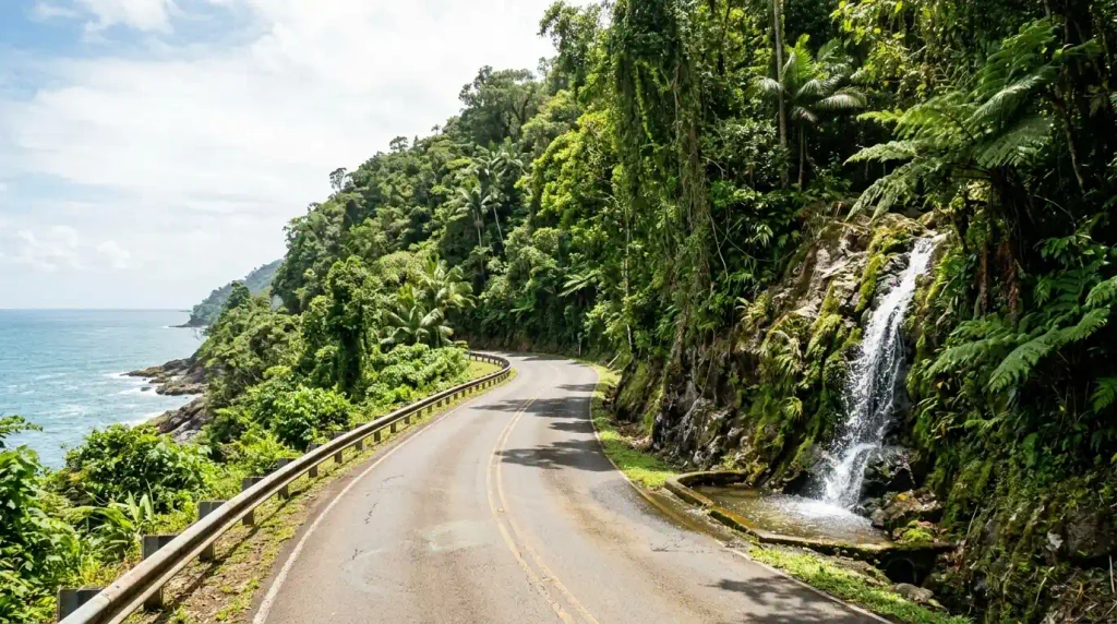 Winding Road to Hāna through rainforest as a key maui hawaii attractions drive